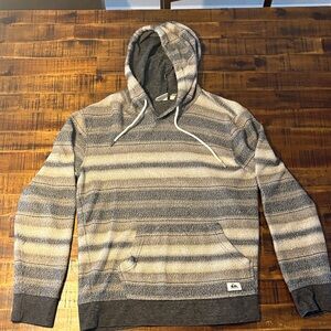 Quiksilver Textured Knit Sweater - Gray and Cream